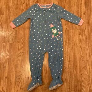 Carter's Blue Bunny Rocket Footie Pajama